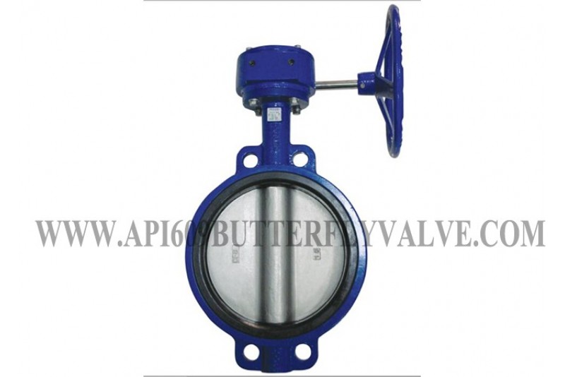 BS EN593 Cast Iron Semi Lug Type Worm Gear API609 Butterfly Valve