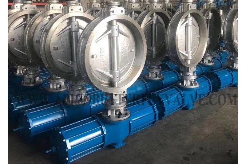 Carbon Steel High Pressure Pneumatic Triple Excentric Butterfly Valve Wafer Type