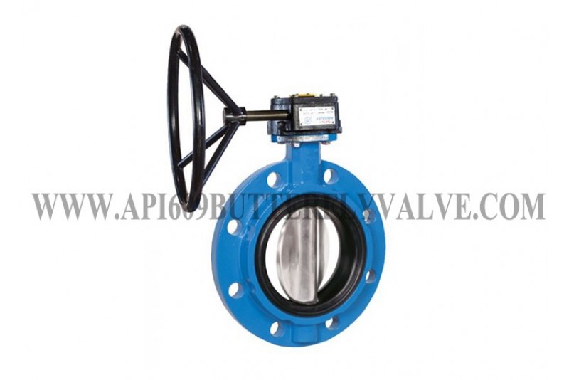 Mono Flange Ductil Iron Body Concentric API609 Butterfly Valve
