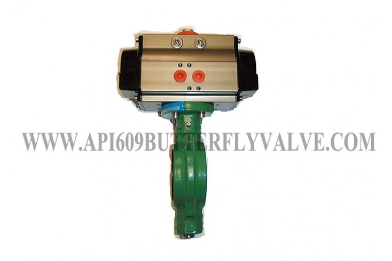 Pneumatic Actuated Ductile Iron Body Resilient Seat API609 Butterfly Valve
